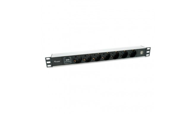 Equip 333315 power distribution unit (PDU) 7 AC outlet(s) 1U Black, Silver