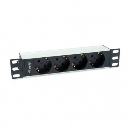 Equip 333311 power distribution unit (PDU) 4 AC outlet(s) 1U Black, Silver