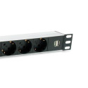 Equip 333315 power distribution unit (PDU) 7 AC outlet(s) 1U Black, Silver