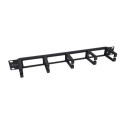 Equip 19" Rack Mount Cable Management Panel, Black