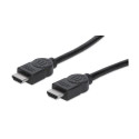 Manhattan HDMI Cable with Ethernet, 1080p@60Hz (High Speed), 10m, Male to Male, Black, Fully Shielde
