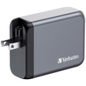 Verbatim GNC-100 GaN Charger 100W with 2 x USB-C PD 100W / 1 x USB-C PD 65W / 1 x USB-A QC 3.0 (EU/U