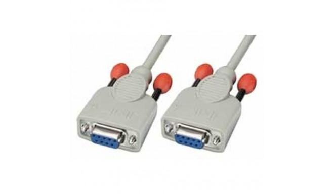 Lindy 3m Null modem cable serial cable White 9-pin D-sub