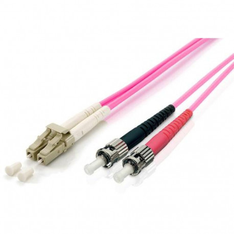 Equip LC/ST Fiber Optic Patch Cable, OM4, 1m