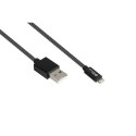 Alcasa 2510-AL005S USB cable USB 2.0 1.8 m USB A USB C/Lightning Graphite