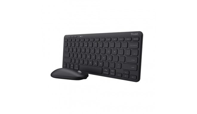 Trust Lyra keyboard Mouse included Office RF Wireless + Bluetooth QWERTZ German Black
