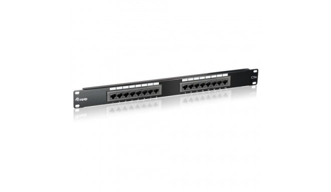 Equip 19" Patchpanel 16xRJ45 Cat5e UTP 1U     100MHz RAL9005