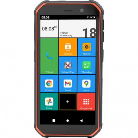 Olympia TREK 14 cm (5.5") Dual SIM Android 10 4G USB Type-C 3 GB 32 GB 5000 mAh Black, Oran