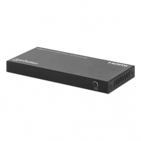 Manhattan HDMI Splitter with downscaling 4-Port , 4K@60Hz, Displays output from x1 HDMI source to x4