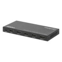 Manhattan HDMI Splitter with downscaling 4-Port , 4K@60Hz, Displays output from x1 HDMI source to x4
