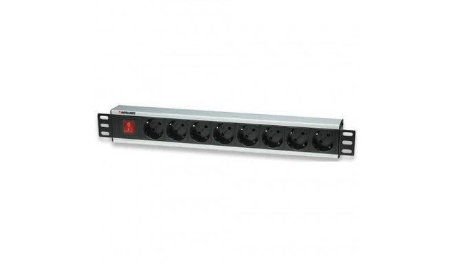Intellinet 19&quot; 1.5U Rackmount 8-Way Power Strip - German Type EU CEE 7/3 Outlets, With On/O