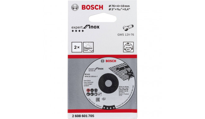 Bosch EXPERT FOR INOX circular saw blade 7.6 cm 2 pc(s)