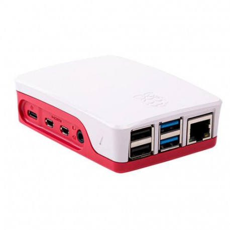 Raspberry Pi 4 Case, red/white