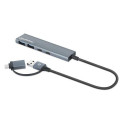 Manhattan USB-C &amp; USB-A Combo Dock/Hub, Ports (4): USB-A (x2) and USB-C (x2), 5 Gbps (USB 3.