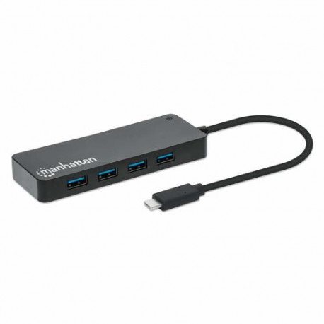 Manhattan USB-C Dock/Hub, Ports (x7): USB-A (x7), 5 Gbps (USB 3.2 Gen1 aka USB 3.0), External Power 