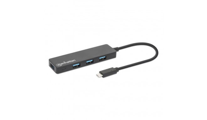 Manhattan USB-C Dock/Hub, Ports (4): USB-A (x4), 5 Gbps (USB 3.2 Gen1 aka USB 3.0), External Power S