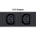 Intellinet 19&quot; 1U Rackmount 8-Output C13 Power Distribution Unit (PDU), With Removable Powe
