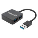 Manhattan USB-A 4-Port Hub, 4x USB-A Ports, 5 Gbps (USB 3.2 Gen1 aka USB 3.0), Bus Power, Equivalent Manhattan USB-A 4-Port Hub, 4x USB-A Ports, 5 Gbps (USB 3.2 Gen1 aka USB 3.0), Bus Power, Equivalent