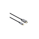Manhattan USB-C to HDMI Cable, 4K@60Hz, 1m, Black, Equivalent to CDP2HD2MBNL, Male to Male, Three Ye
