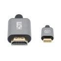 Manhattan USB-C to HDMI Cable, 4K@30Hz, 2m, Black, Equivalent to CDP2HD2MBNL, Male to Male, Three Ye