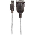 Manhattan USB-A to Serial Converter cable, 1.8m, Male to Male, Serial/RS232/COM/DB9, Prolific PL-230