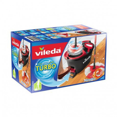Vileda Easywring & Clean Turbo mop Wool Red, White