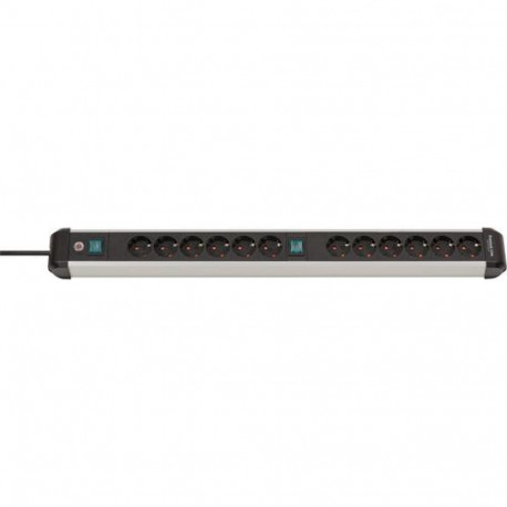 Brennenstuhl 1391030200 power extension 3 m 12 AC outlet(s) Indoor Black, Silver