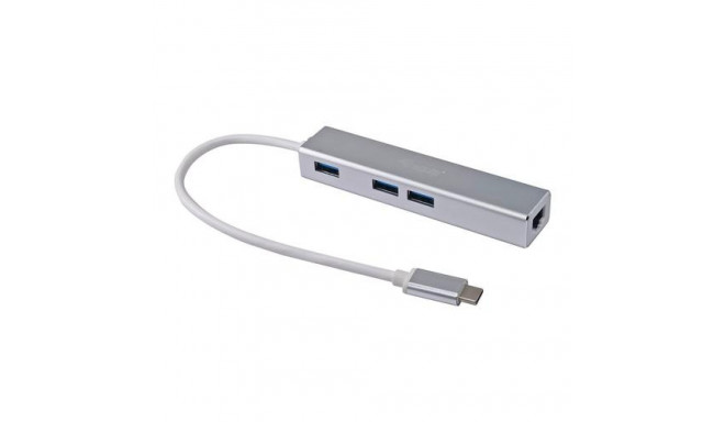 Equip USB-C to 3-port USB 3.0 Hubs with Gigabit adapter