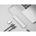 Equip USB-C to 3-port USB 3.0 Hubs with Gigabit adapter