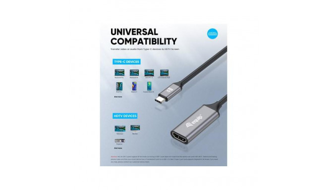 Equip USB-C to HDMI 2.0 Adapter, 4K/60Hz
