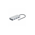 Manhattan USB-C Dock/Hub with Card Reader, Ports (x6): Ethernet, HDMI, USB-A (x3) and USB-C, With Po