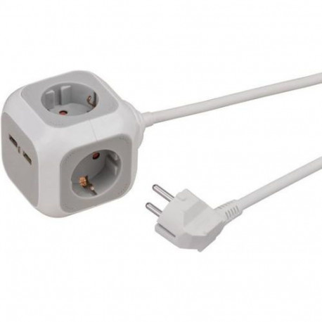 Brennenstuhl 1150100 power extension 1.4 m 4 AC outlet(s) Indoor Grey, White
