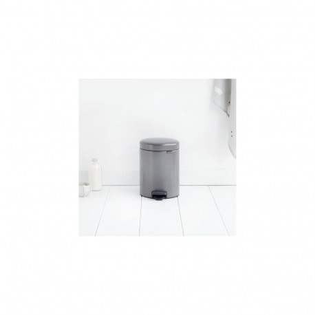 Brabantia Pedal Bin newIcon Round Platinum