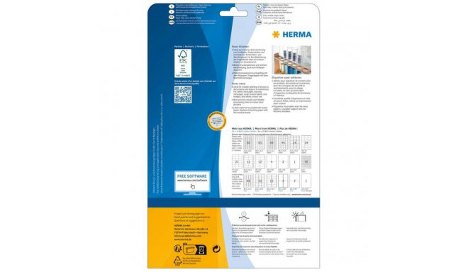 HERMA Labels A4 25,4x10 mm white extra strong adhesion paper matt 4725 pcs.