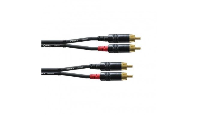 Cordial CFU 0.3 CC audio cable 0.3 m 2 x RCA Black