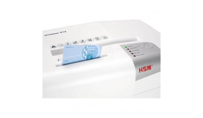 HSM X13 paper shredder Particle-cut shredding 57 dB 4 mm Silver, White