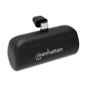 Manhattan Power Bank with integrated USB-C plug, 5000 mAh, Up to 20W output, Kickstand for Use as Ch
