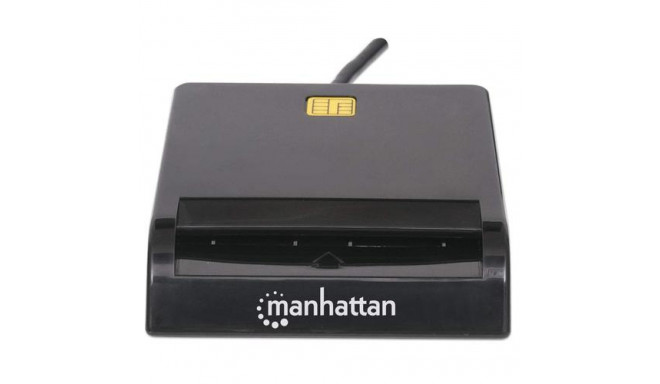 Manhattan USB-A Contact Smart Card Reader, 12 Mbps, Friction type compatible, External, Windows or M
