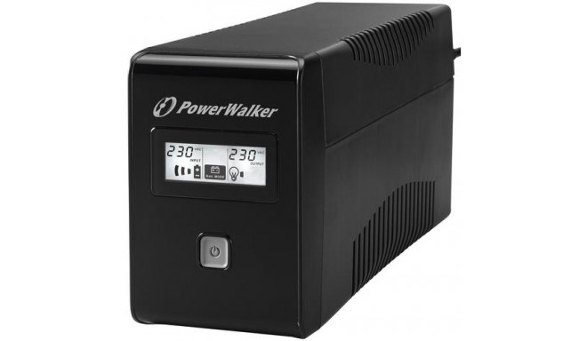 PowerWalker VI 850 LCD uninterruptible power supply (UPS) Line-Interactive 0.85 kVA 480 W