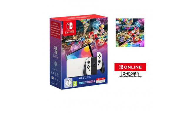 Nintendo Switch OLED + Mario Kart 8 Deluxe + Switch Online 12 Months portable game console 17.8 cm (
