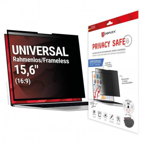 Displex PRIVACY SAFE removable 2-way privacy filter for Laptop/ Notebook (randlos/frameless) 15,6 