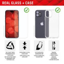 Displex Screen Protector + Case for Apple iPhone 15, Eco Mounting Frame, scratch resistant