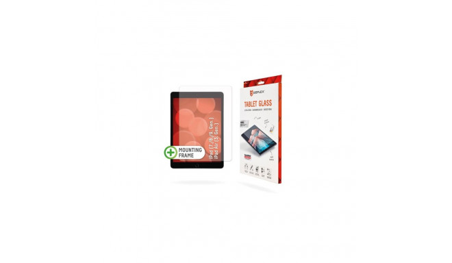 Displex Tablet Glass (9H) for Apple iPad (7./8./9. Gen.)/Air (3. Gen.), Eco Mounting Frame, unbreaka
