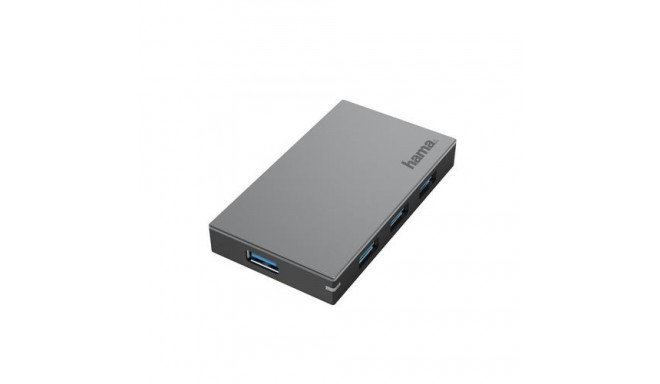 Hama 00200115 interface hub USB 3.2 Gen 1 (3.1 Gen 1) Type-A 5000 Mbit/s Anthracite, Grey