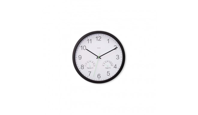 Hama Santorini Quartz clock Round Black, White