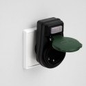 REV Adapter w. switch IP44 black-green