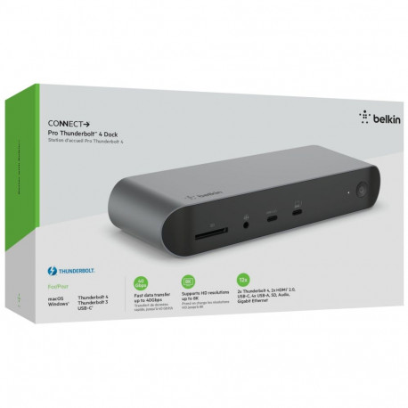 Belkin Thunderbolt 4 dokk Pro koos 0,8m kaabliga INC006vfSGY