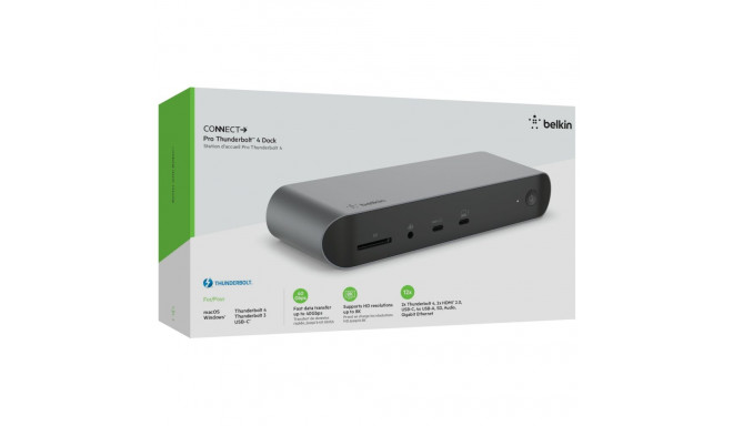 Belkin Thunderbolt 4 dokk Pro koos 0,8m kaabliga INC006vfSGY