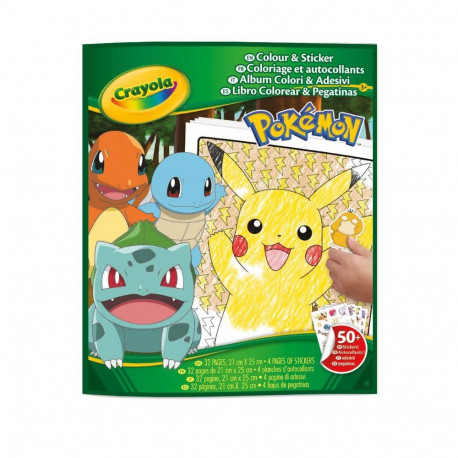 CRAYOLA POKEMON Värvimis- ja kleepimisraamat