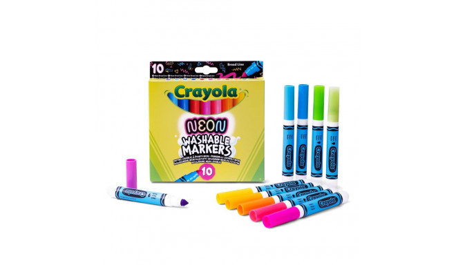 CRAYOLA Неоновые смываемые маркеры, 10 шт.